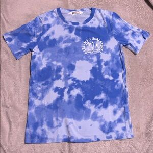 H&M KIDS..Blue Tie-Dye Graphic T-Shirt… Sz. 8/10.. NWOT